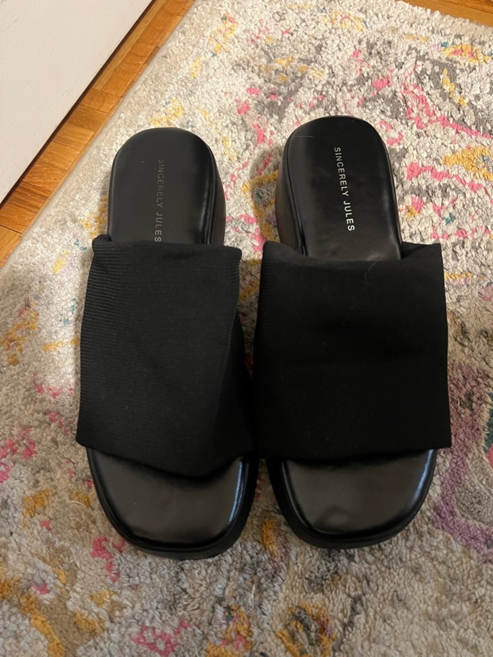Sincerely Jules Black Slide Sandals